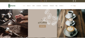 web design for specialty coffee roaster